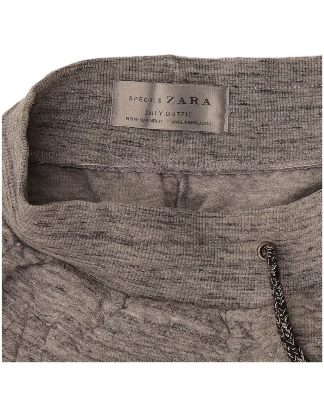 Zara Mens Tracksuit Trousers Joggers Medium Grey Flecked