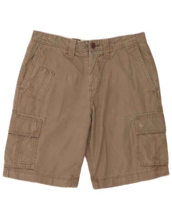 Dockers Mens Comfort Fit Cargo Shorts W31 Medium Khaki Cotton