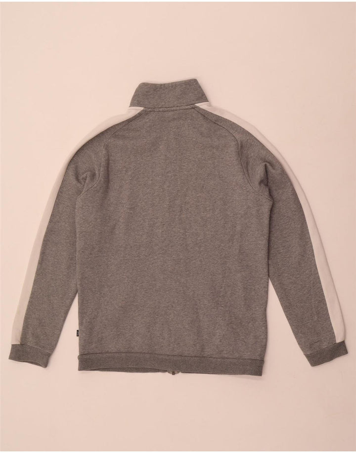 Puma Mens Tracksuit Top Jacket Small Grey Colourblock Cotton