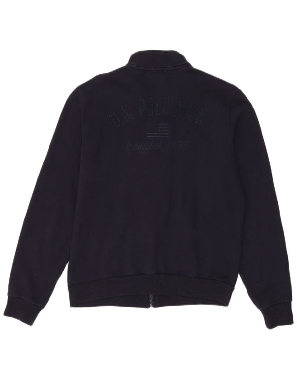 U.S. Polo Assn. Mens Graphic Tracksuit Top Jacket Medium Navy Blue