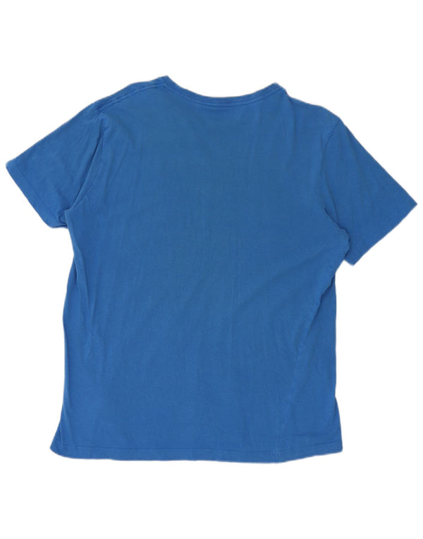 Puma T-shirt grafica a maniche corte da donna Top UK 16 Large Blu Cotone