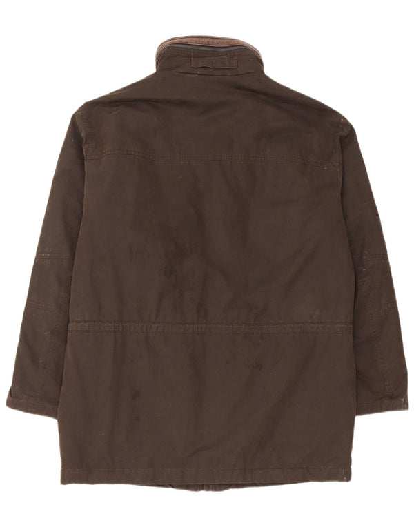 Pierre Cardin Mens Padded Jacket IT 48 Medium Brown Cotton