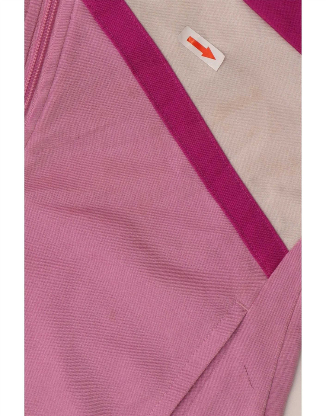 Adidas Womens Tracksuit Top Jacket UK 12/14 Medium Pink Colourblock