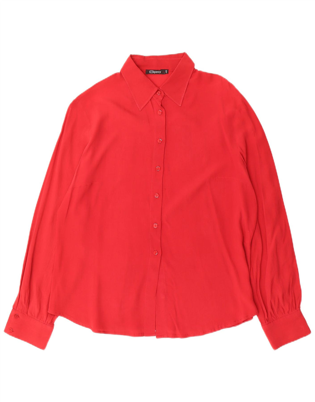 Blusa Camisa Mujer Superior IT 48 XL Seda Roja