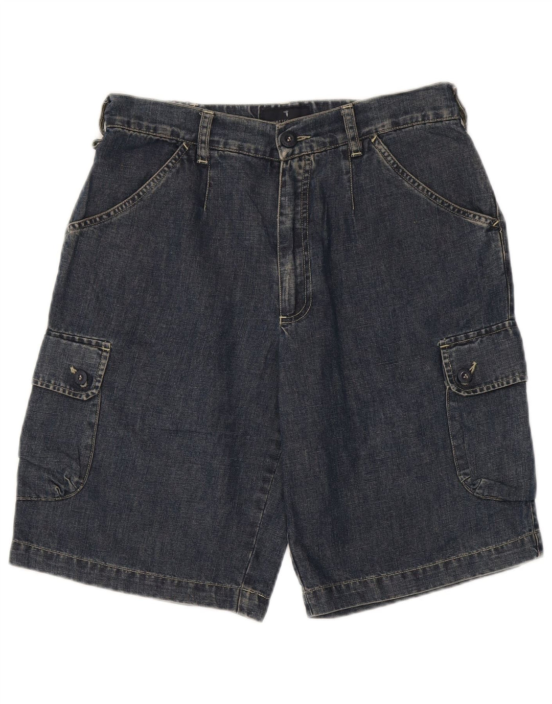 Trussardi Mens Cargo Denim Shorts IT 48 Medium W30 Blue Cotton