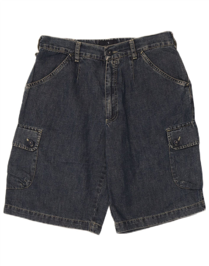 Trussardi Mens Cargo Denim Shorts IT 48 Medium W30 Blue Cotton