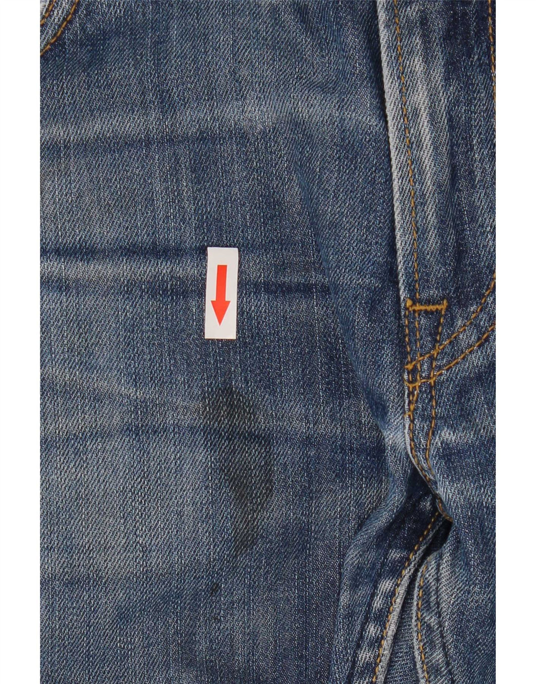 Lee Mens Zed Distressed Straight Jeans W32 L32 Blue Cotton