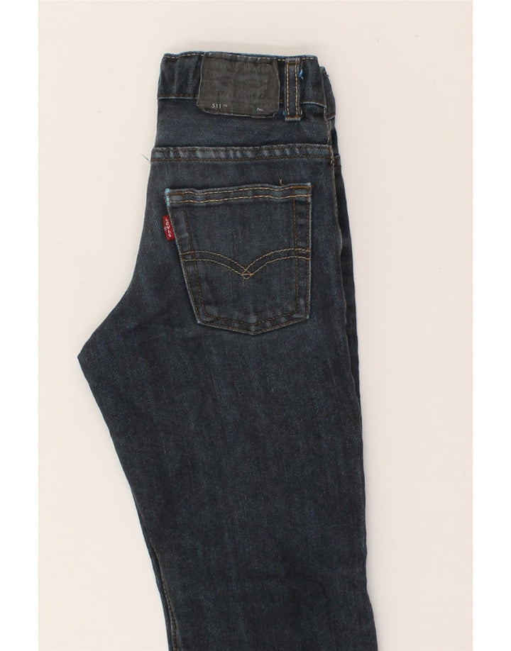 LEVI'S Boys 511 Distressed Slim Jeans 6-7 Years W24 L21  Blue Cotton Vintage Levi's and Second-Hand Levi's from Messina Hembry 
