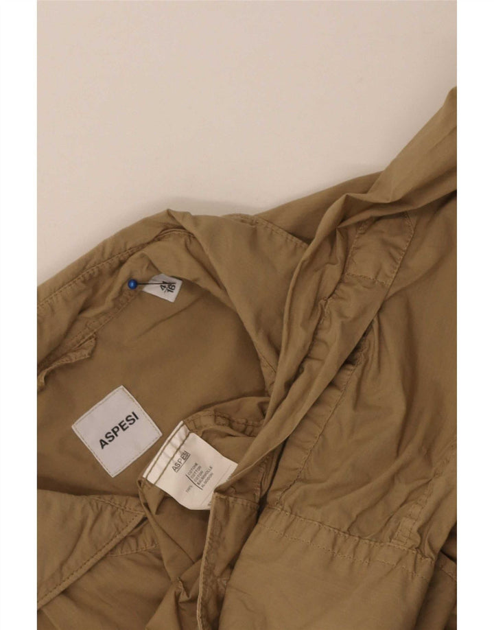 Aspesi Mens Shirt Size 41 16 Large Khaki Cotton