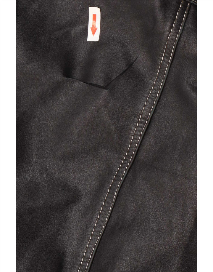 Jachetă de piele vintage pentru bărbați UK 40 Large Black