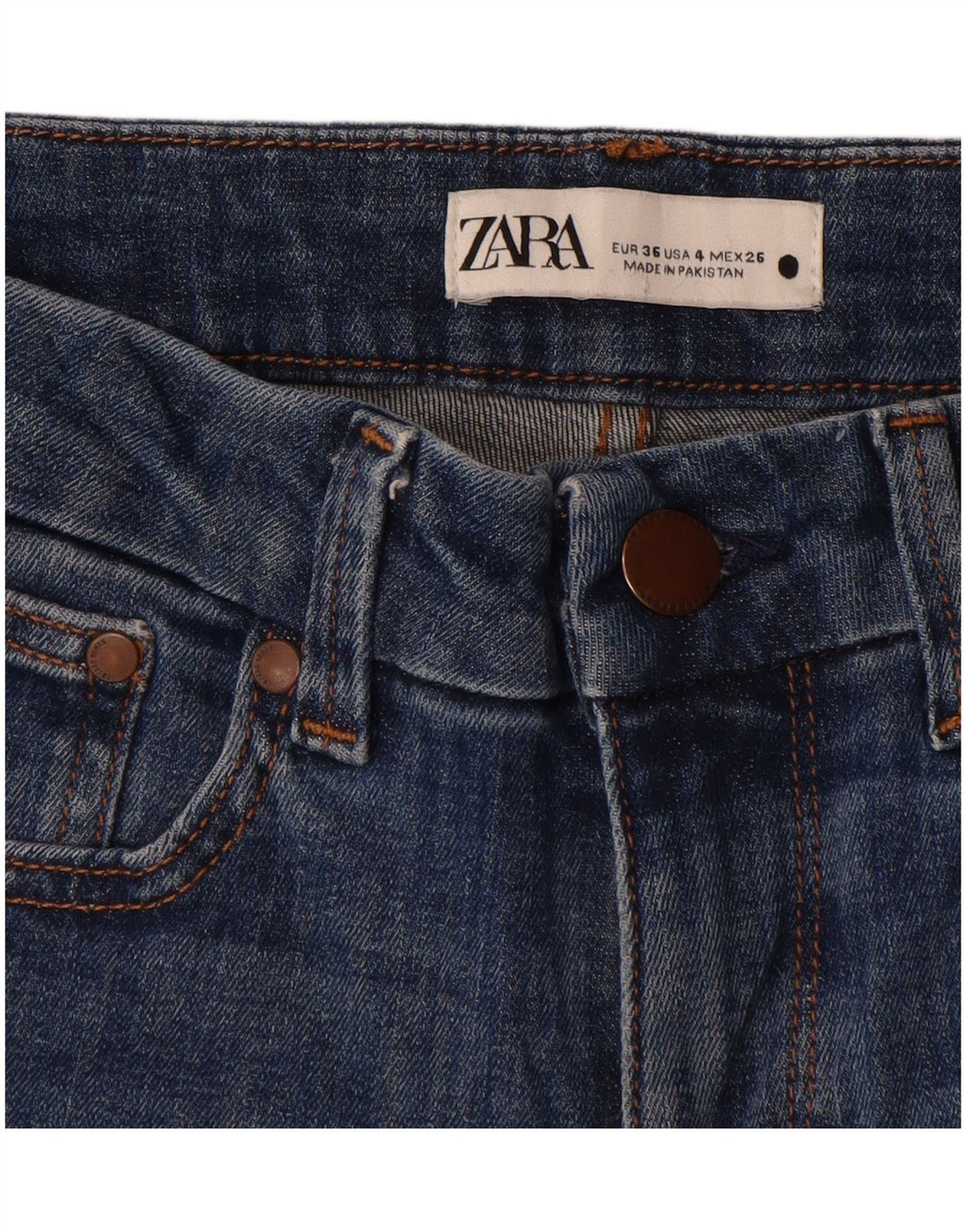 Zara Womens Bootcut Jeans EU 36 XS W26 L28 Blue