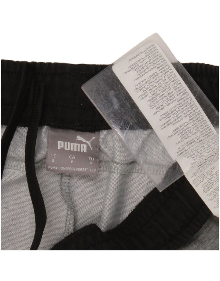 PUMA Mens Sport Shorts Small Grey Colourblock Cotton