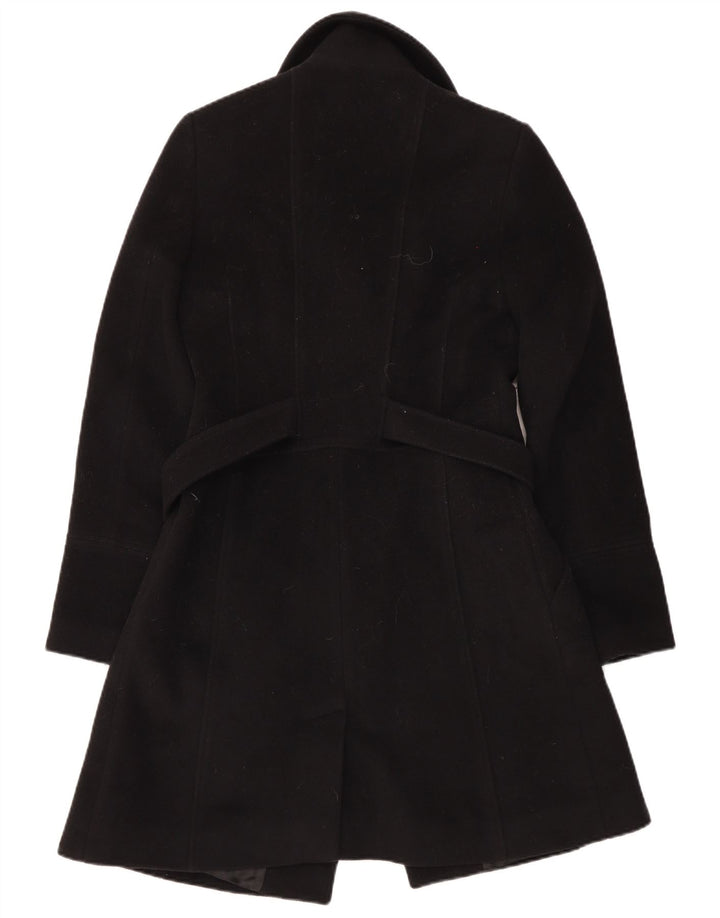 Abrigo extragrande para mujer Reiss UK 10 Small Black Wool