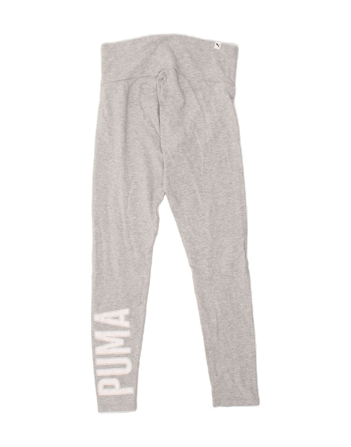 PUMA Womens Graphic Leggings UK 12 Medium  Grey Cotton Vintage Puma and Second-Hand Puma from Messina Hembry 