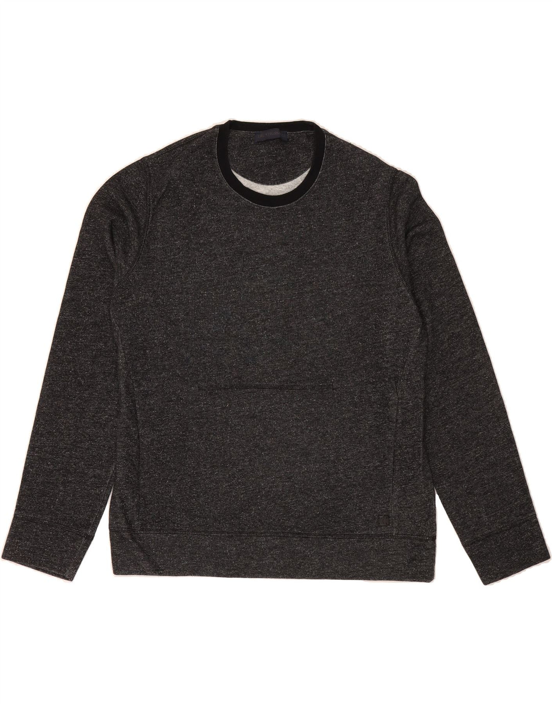 TRUSSARDI Mens Sweatshirt Jumper 2XL Black Flecked Cotton Vintage Trussardi and Second-Hand Trussardi from Messina Hembry 