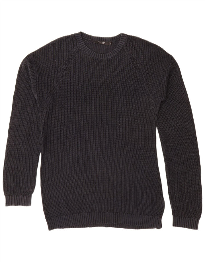 JACK & JONES Herre sweater med rund hals, medium marineblå bomuld