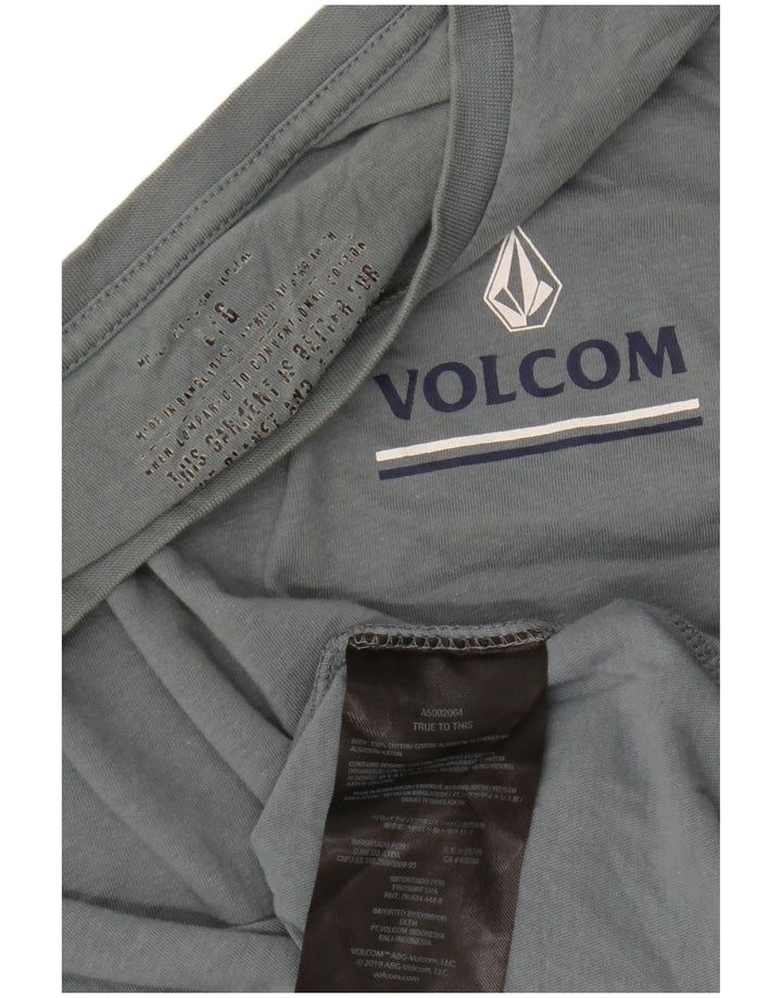VOLCOM Womens Graphic T-Shirt Top UK 16 Large Blue Cotton