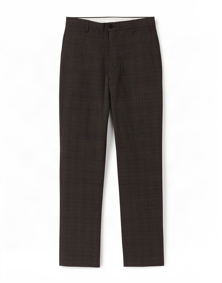 Marks & Spencer Chinobukser til mænd W30 L33 brun ternet polyester