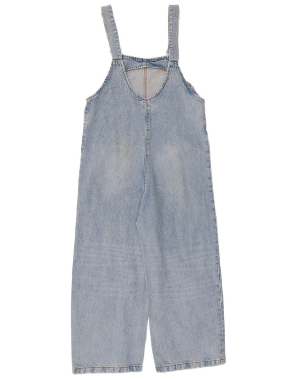 Zara Dame Dungarees Løse Jeans UK 10 Small W32 L24 Blue Cotton