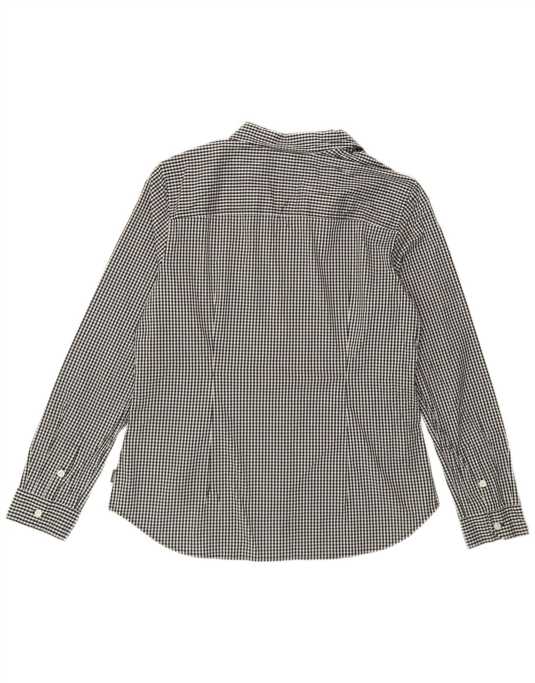 Koszula damska Eddie Bauer UK 16, duża, czarna, bawełniana w kratkę