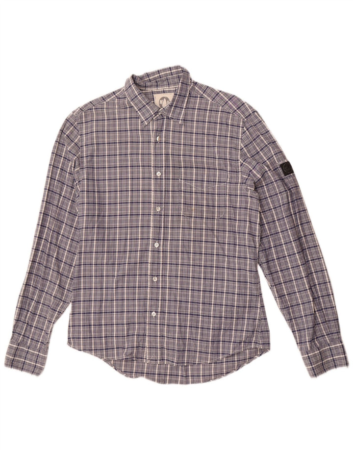 Murphy & Nye Herren Sailmakers Custom Fit Hemd, groß, blau kariert, Baumwolle