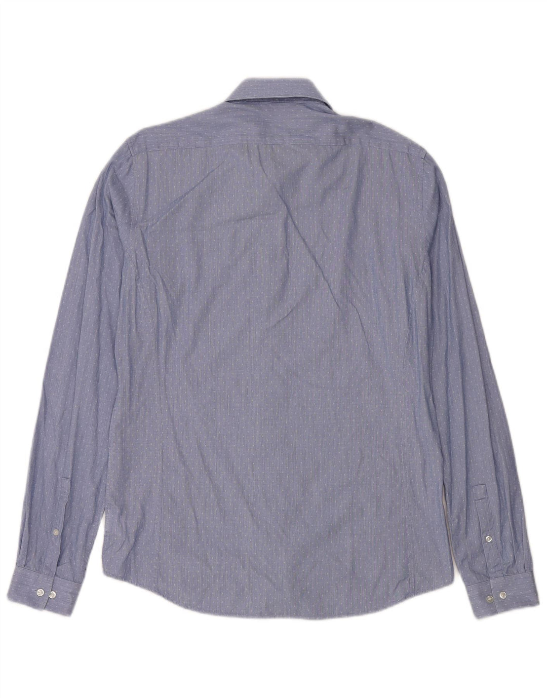 Calvin Klein Mens Extra Slim Fit Shirt Size 40 15 1/2 Medium Blue Spotted