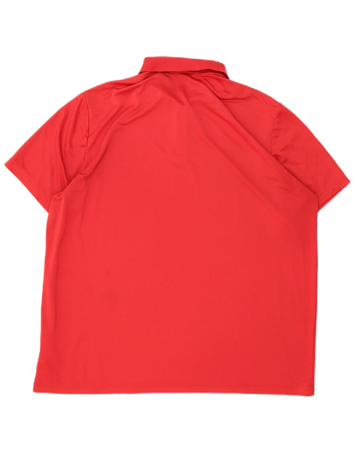 ADIDAS Mens Polo Shirt 2XL Red Polyester