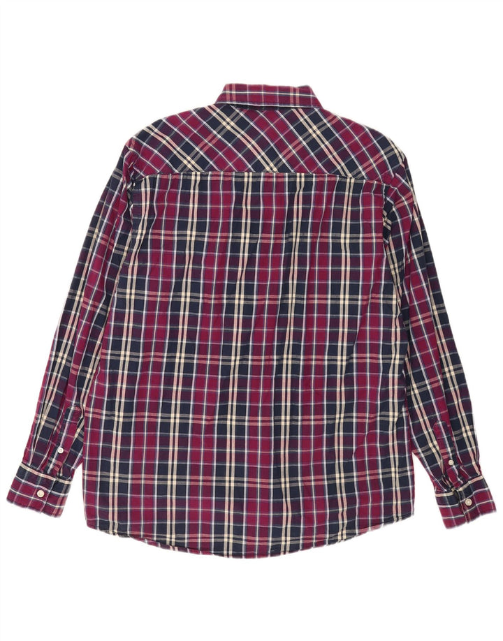 Pierre Cardin Mens Regular Fit Shirt XL Purple Plaid
