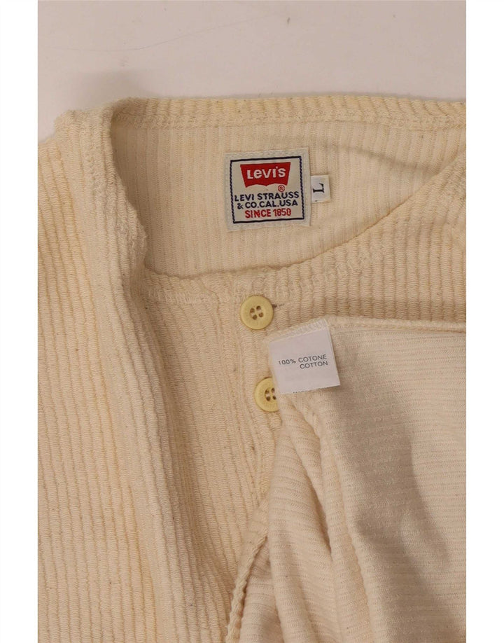 Levi's Haut à Manches Longues Homme Beige Coton Large