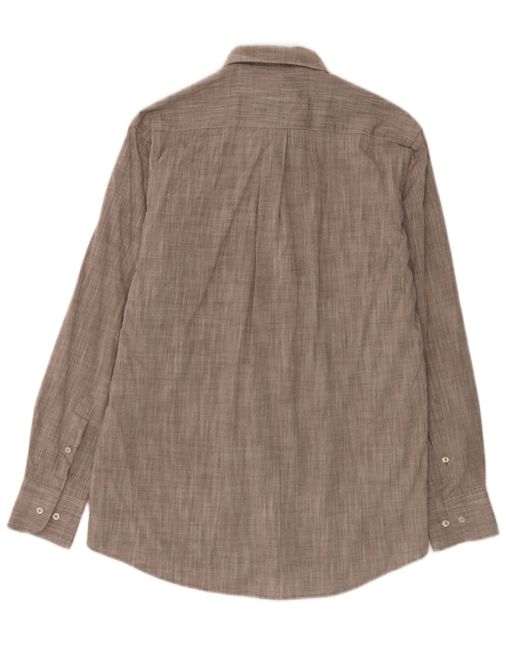 Lotto Mens Shirt Size 41/42 Large Grey Flecked Cotton