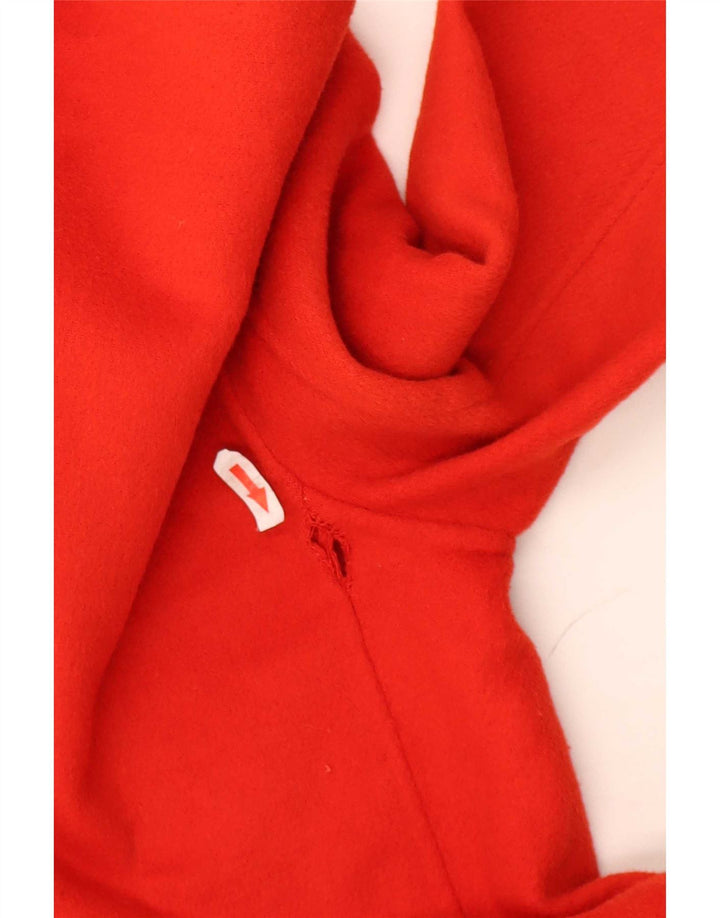 Zara Mujer Abrigo Cruzado UK 10 Small Lana Roja
