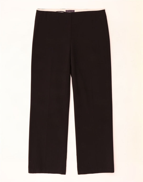 Marks & Spencer Womens High Waist Casual Trousers UK 14 Large W34 L31 Black