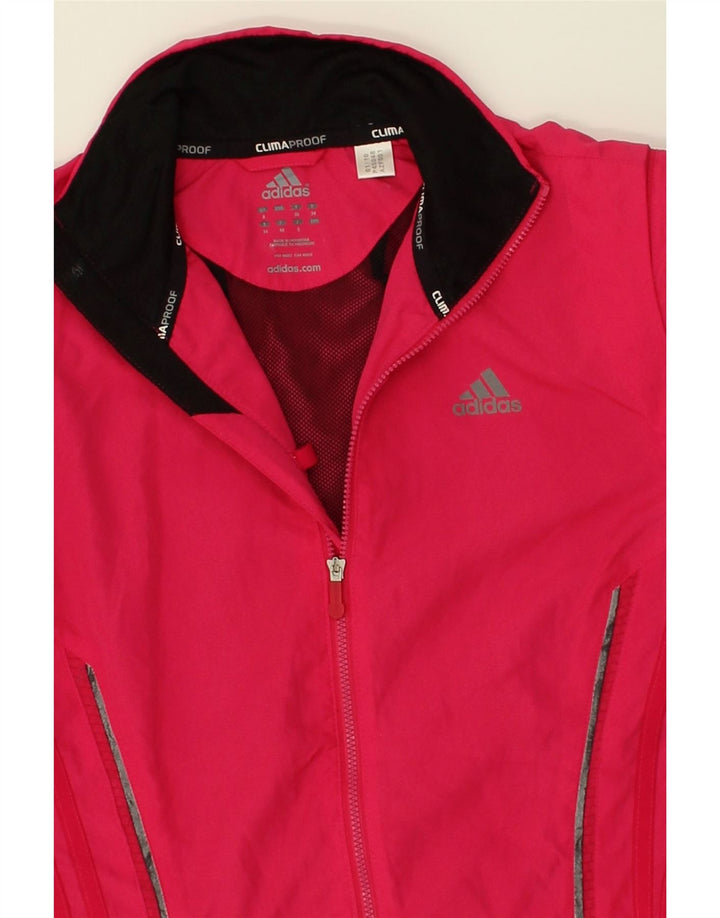 ADIDAS Womens Clima Proof Tracksuit Top Jacket UK 8 Small  Pink Polyester Vintage Adidas and Second-Hand Adidas from Messina Hembry 