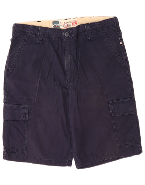 Asics Mens Cargo Shorts IT 46 Small W30  Navy Blue Cotton