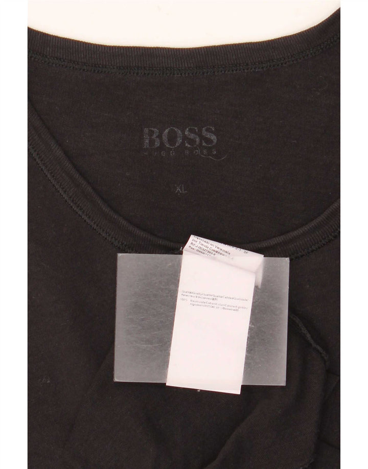 Hugo Boss T-Shirt Top XL Noir Élasthanne Homme