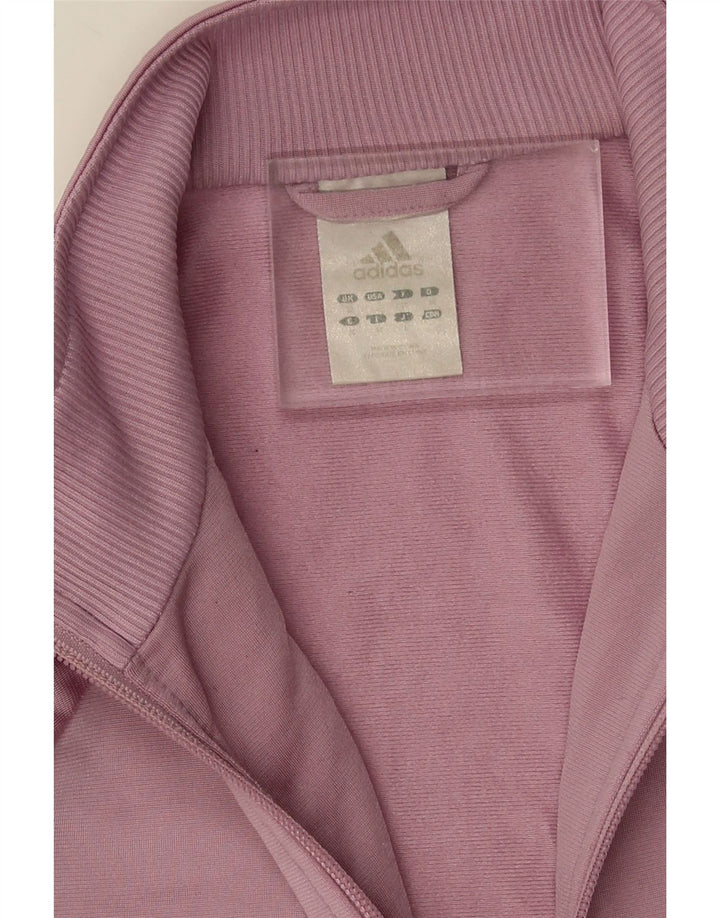 Adidas Womens Tracksuit Top Jacket UK 12 Medium Purple Polyester