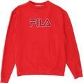 FILA Mens Graphic Sweatshirt Jumper Small Red Cotton Vintage Fila and Second-Hand Fila from Messina Hembry 