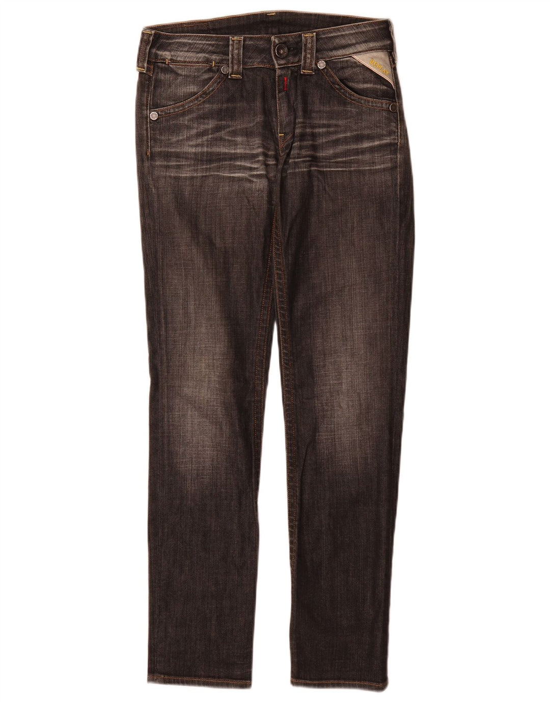 Replay Womens Slim Jeans W26 L30 Grey Cotton