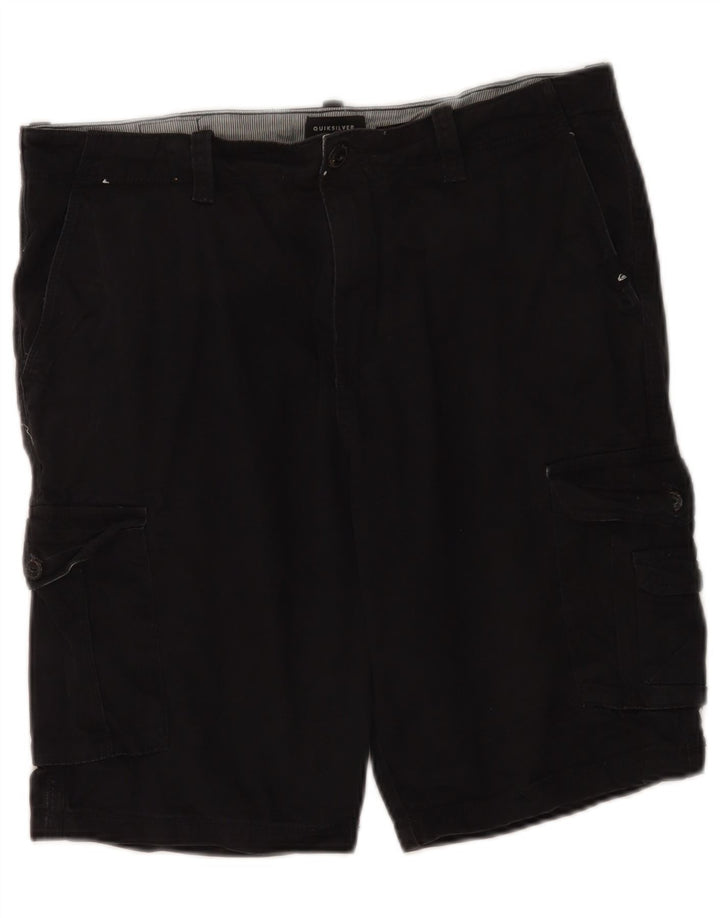 Quiksilver Mens Cargo Shorts W32 Large Black Cotton