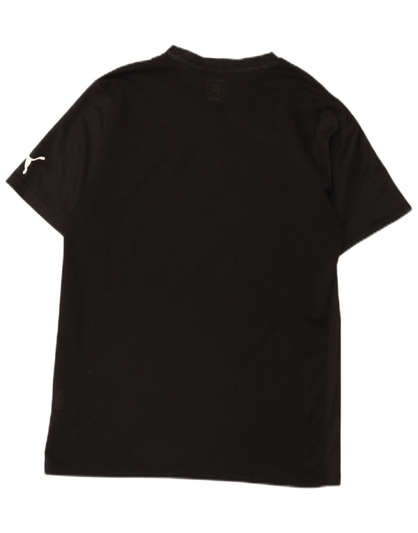 Puma Herre T-Shirt Top Medium Sort Colourblock Polyester