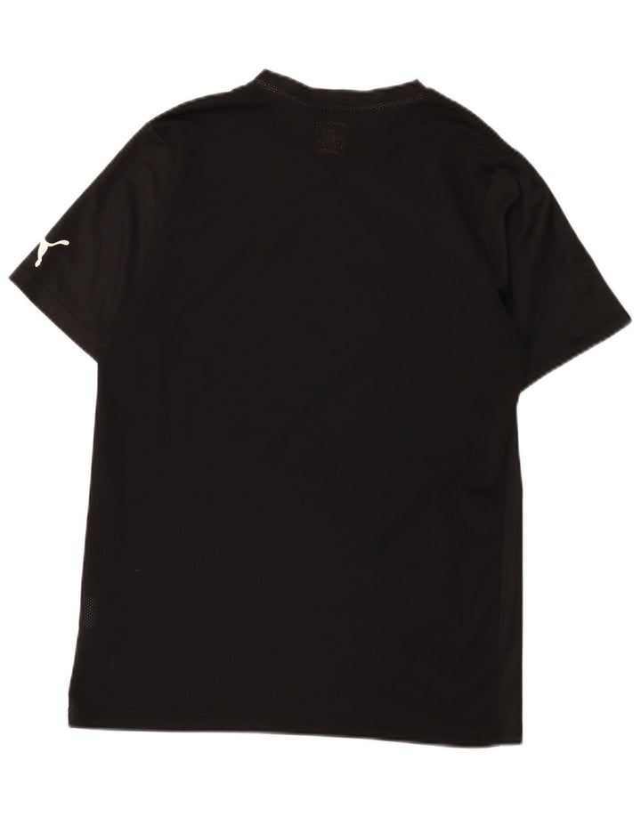 Puma Mens T-Shirt Top Medium Black Colourblock Polyester