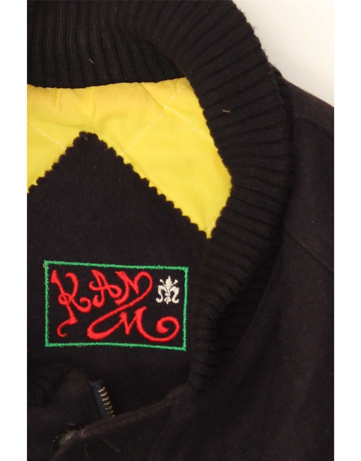 Vintage muška bomber vjetrovka jakna IT 52 XL crna vunena