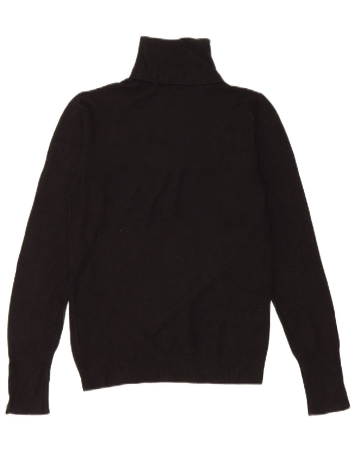 Zara Womens Roll Neck Jumper Sweater UK 8 Small Black Viscose