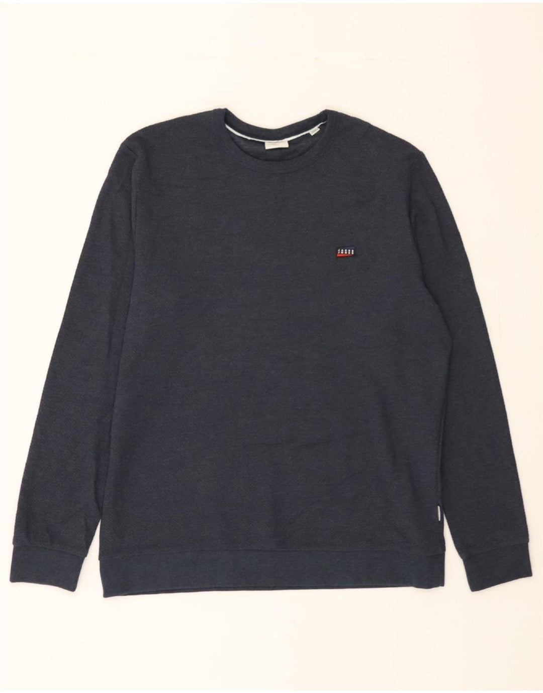 JACK & JONES Mens Sweatshirt Jumper XL Navy Blue Cotton Vintage Jack & Jones and Second-Hand Jack & Jones from Messina Hembry 