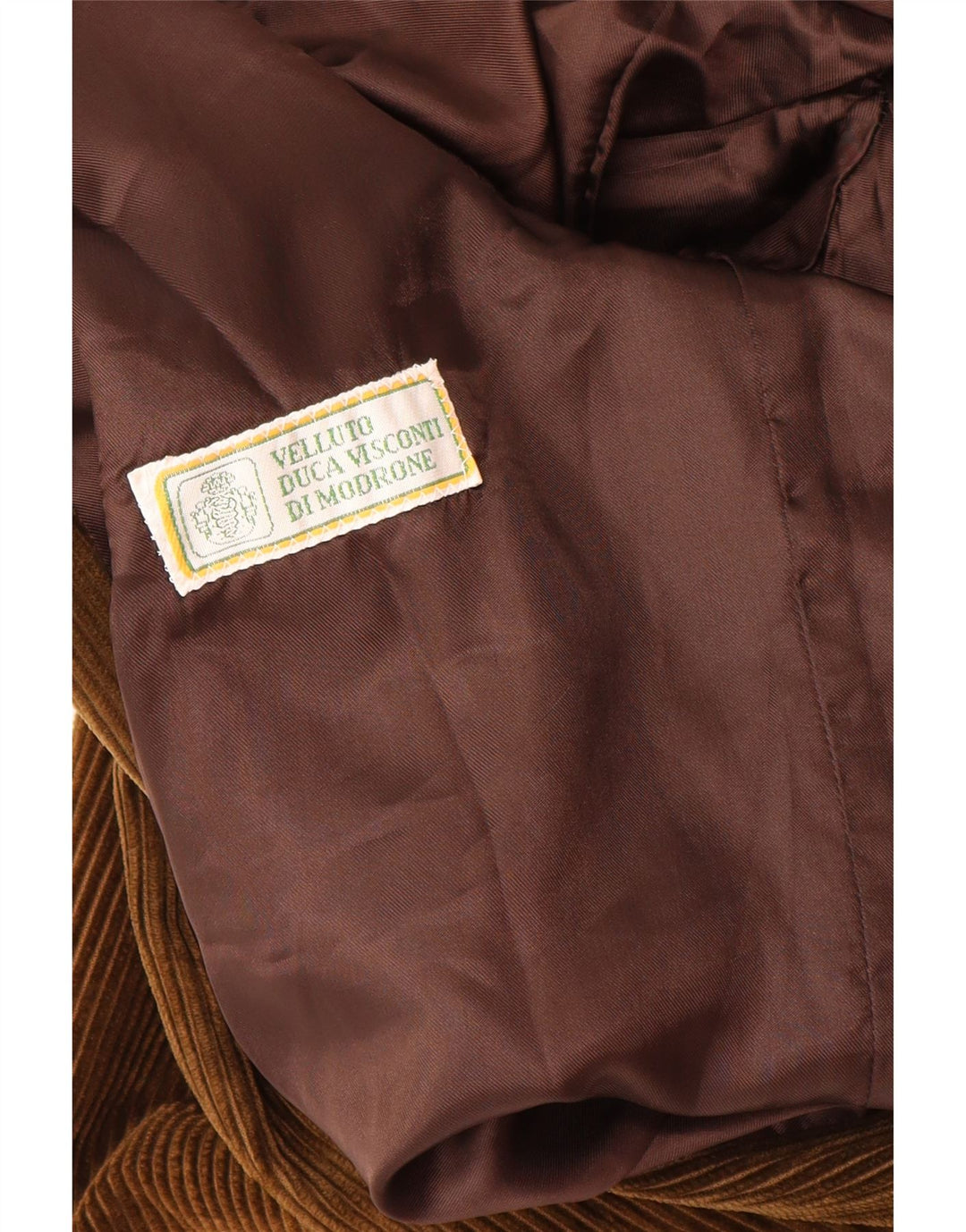 Velluto Duca Visconti Womens 2 Button Corduroy Blazer Jacket IT 48 XL Khaki
