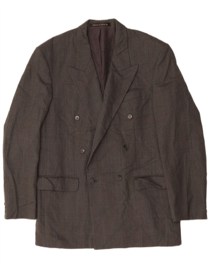 Marks & Spencer Chaqueta tipo blazer con doble botonadura para hombre UK 40 Gris medio
