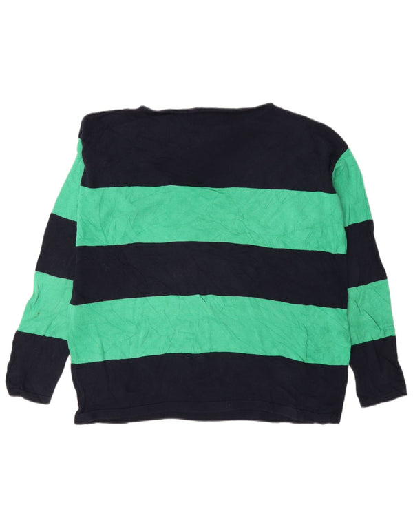 Chaps Suéter tipo jersey para mujer con cuello barco UK 46 Large Azul marino Colorblock