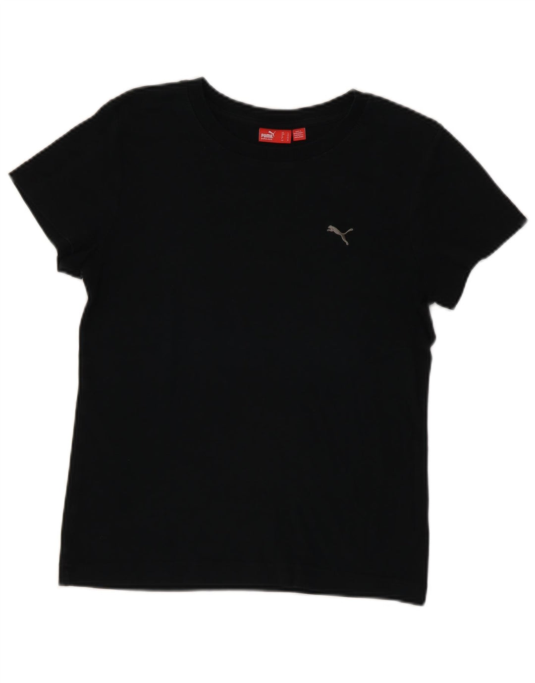 Puma Womens T-Shirt Top UK 14 Medium Black Cotton