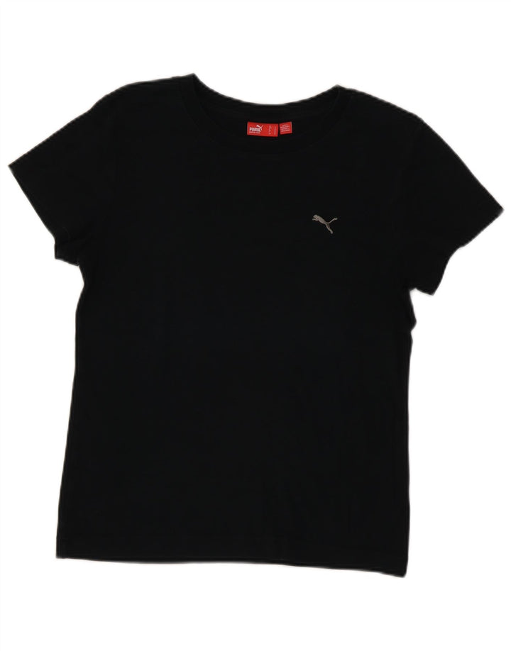 Puma Womens T-Shirt Top UK 14 Medium Black Cotton