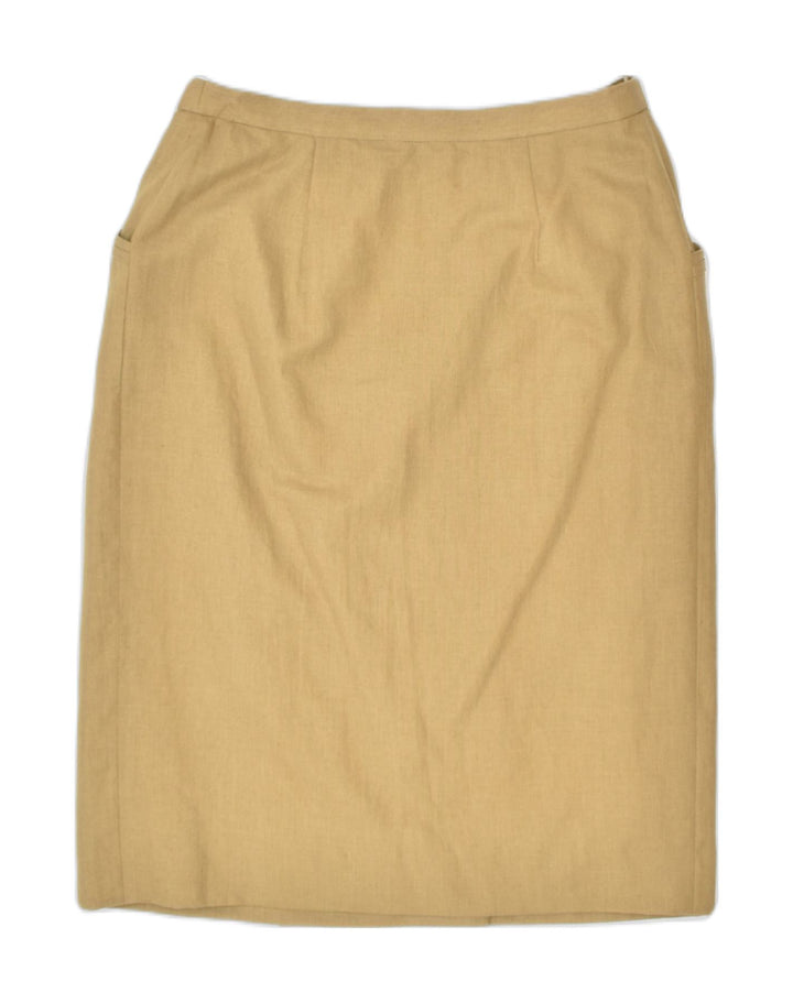 LUISA SPAGNOLI Womens Wrap Skirt IT 48 XL W32 Brown Cotton | Vintage | Thrift | Second-Hand | Used Clothing | Messina Hembry 